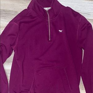 Half zip high neck PINK sweater